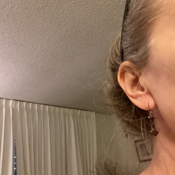 Stunning Vintage Ruby & Silver Earrings! - Picture 7 of 8